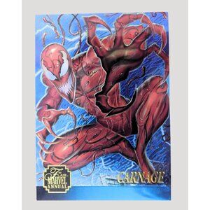 95 Flair Marvel Annual Carnage Chromium Limited Edition Card #2 of 12 Fleer